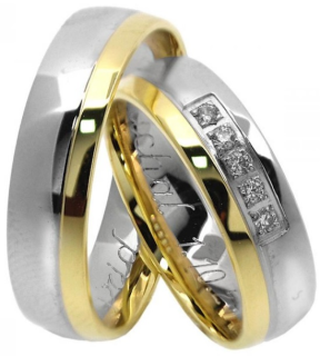 Snubní prsteny — kombinované