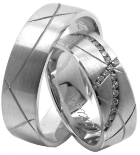 Snubní prsteny — bílé zlato