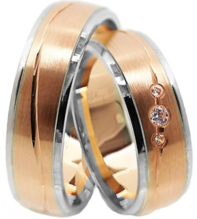 Snubní prsteny — růžové zlato