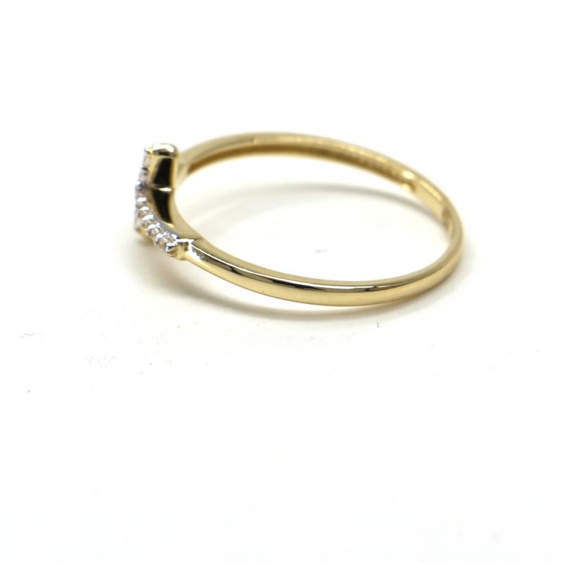 Prsten ze žlutého zlata Pattic AU 585/000 1,10 gr GU00301 se zirkony