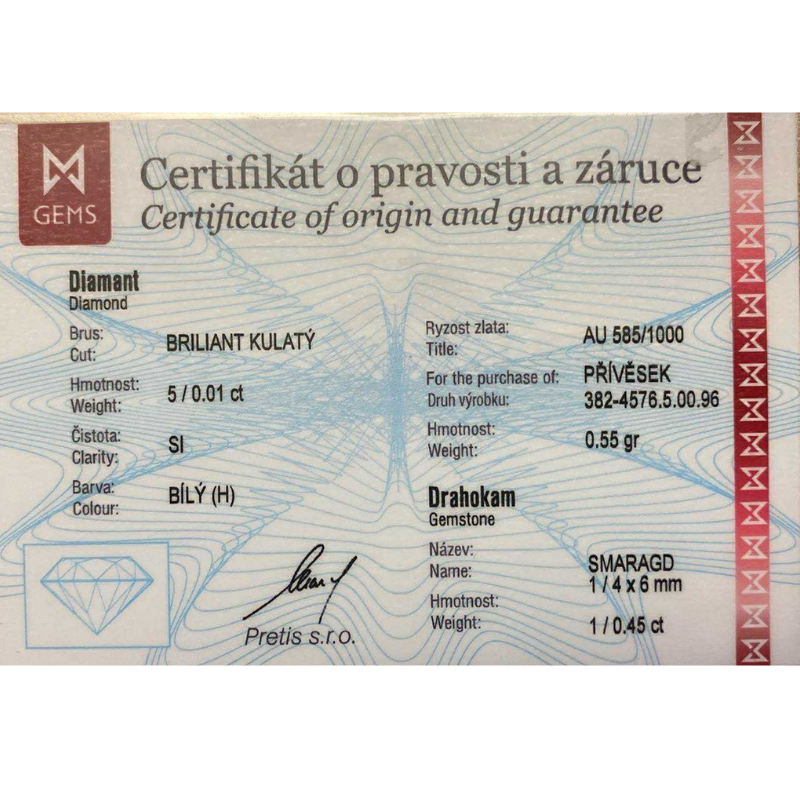 Zlatý přívěs AU 585/1000 0,55 gr KPR382457605