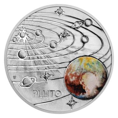 Strieborná minca Mliečna dráha - Pluto proof 12192