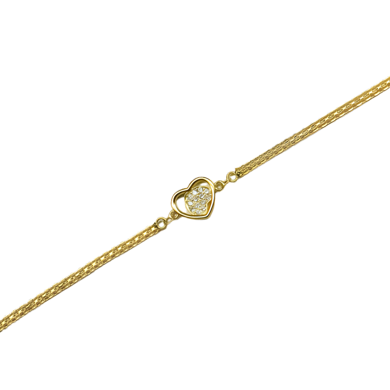 Stříbrný pozlacený náramek AG 925/1000 AGCA0503