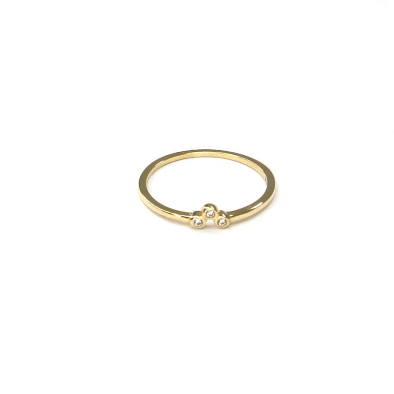 Prsten ze žlutého zlata a zirkony Pattic AU 585/000 0,80 gr ARP053901Y-50