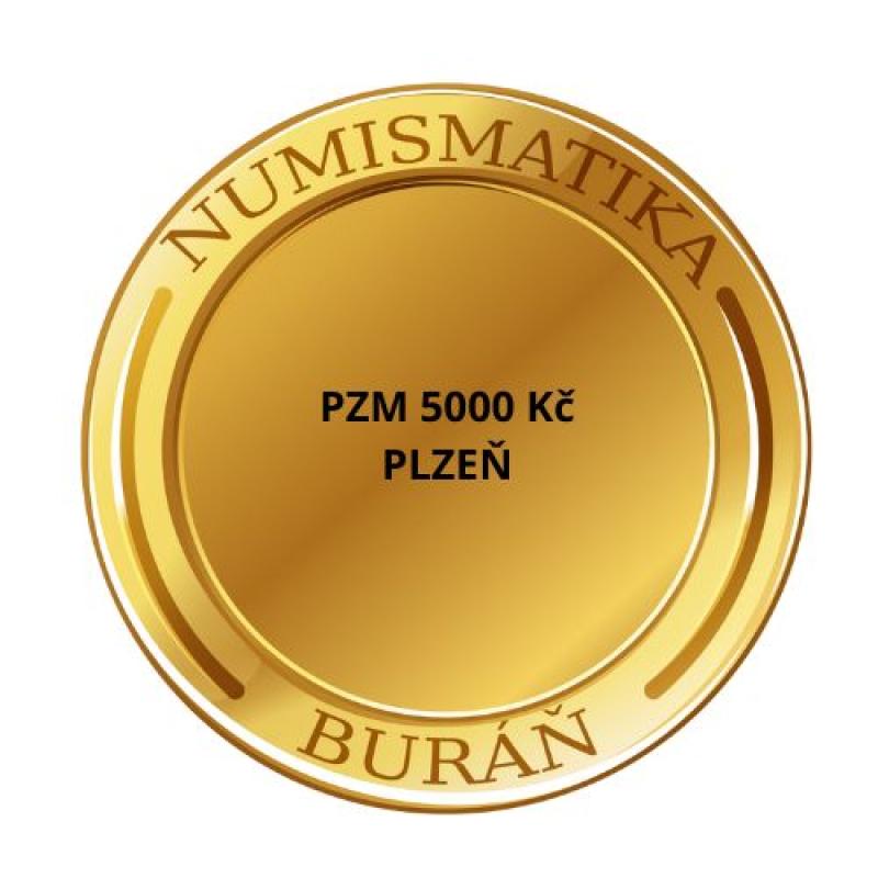 2026 - Rezervace - Pamětní zlatá mince 5000Kč Plzeň Proof
