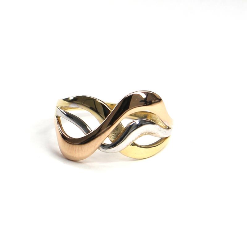 Prsten z tříbarevného zlata Pattic AU 585/000 2,5 gr, ARP603301-58