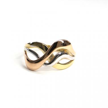 Prsten z tříbarevného zlata Pattic AU 585/000 2,30 gr, ARP603301-56
