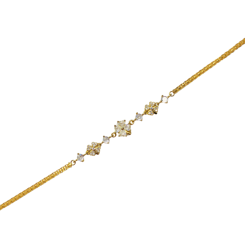 Stříbrný pozlacený náramek AG 925/1000 AGCA0303