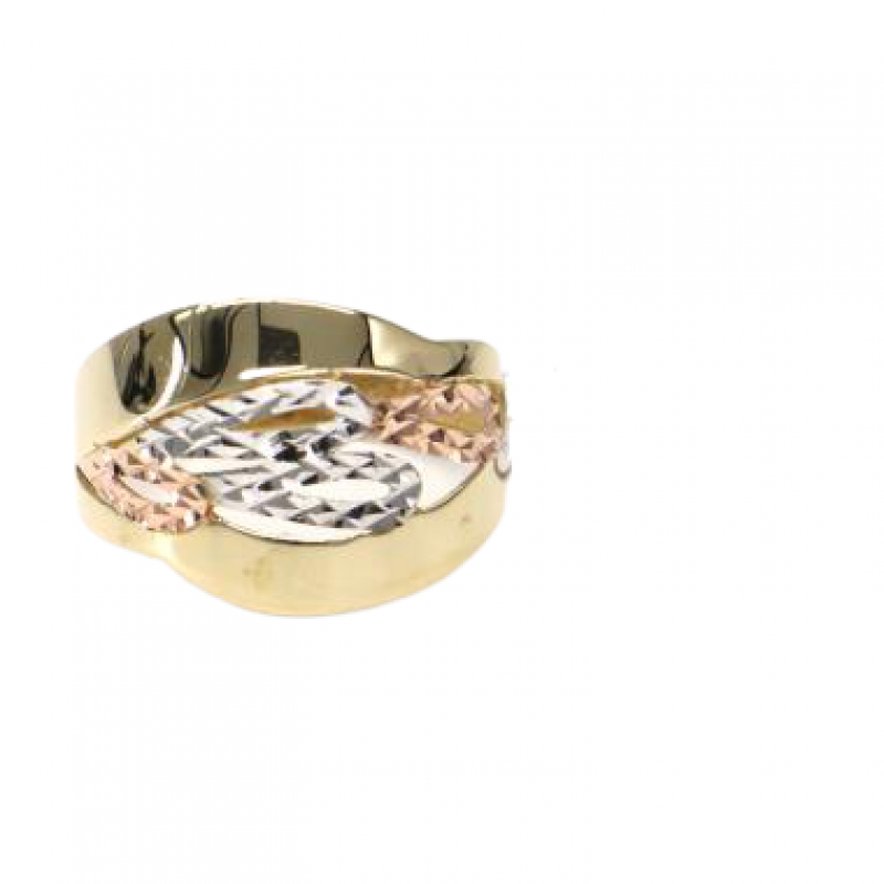 Prsten z tříbarevného zlata Pattic AU 585/000 2,45 gr, PR111416901-56