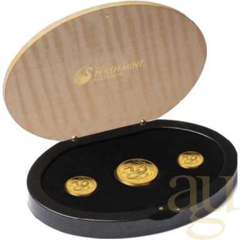 Goldmünzen Australien Lunar II Schlange 2013 - polierte Platte - Three Coin Set