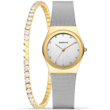 BERING SET Classic - Dámské hodinky,náramek s korálkem 12927-001-GWP