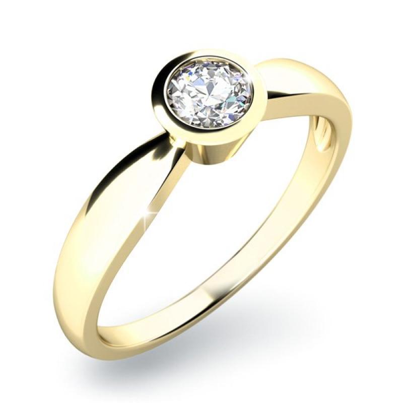 Zlatý prsteň s diamantem AU 585/1000 PATTIC G1081001