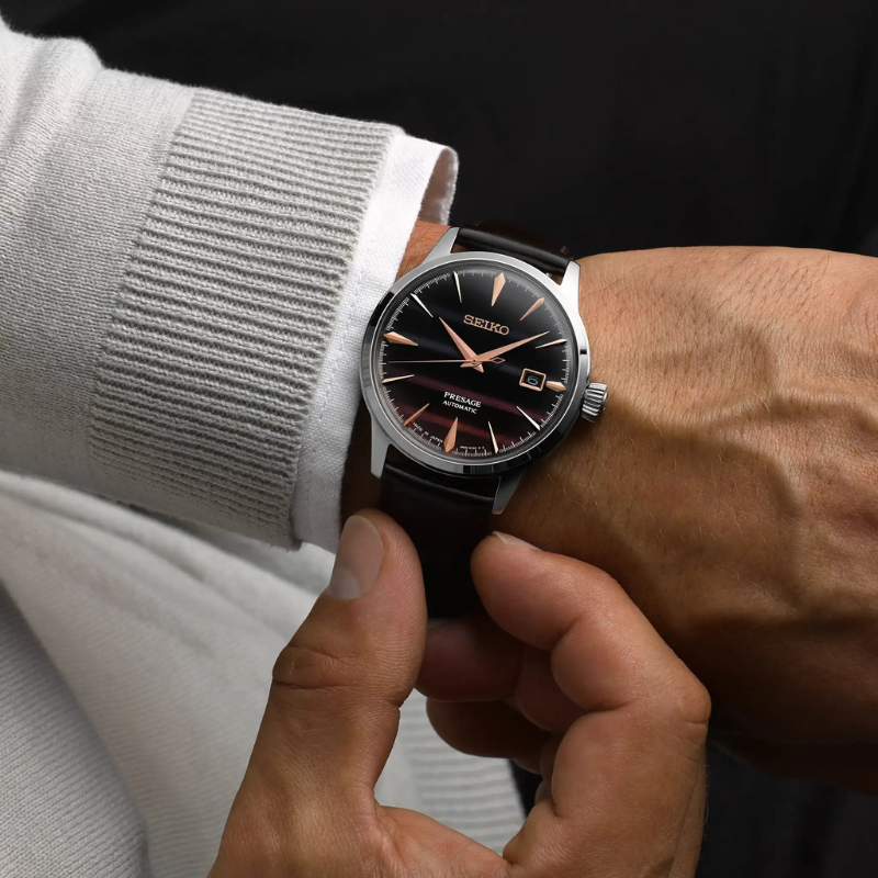 Pánské hodinky SEIKO Presage Cocktail Time STAR BAR Purple Sunset Limited Edition SRPL75J1