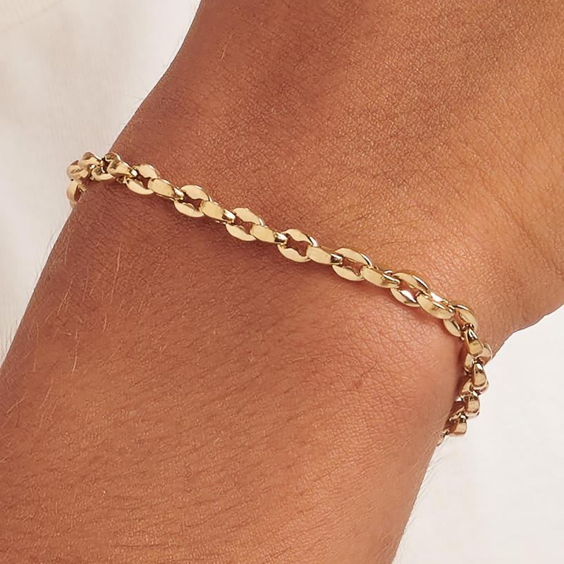 Pánský pozlacený náramek SAGAPO Ripple SRP57