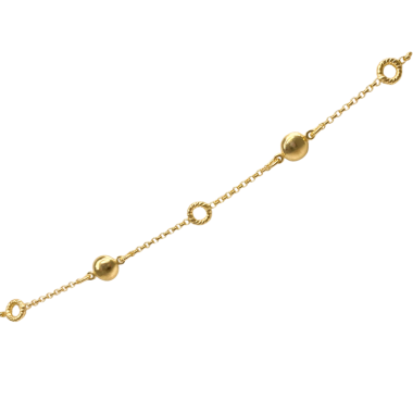 Stříbrný pozlacený náramek AG 925/1000 AGNI540903