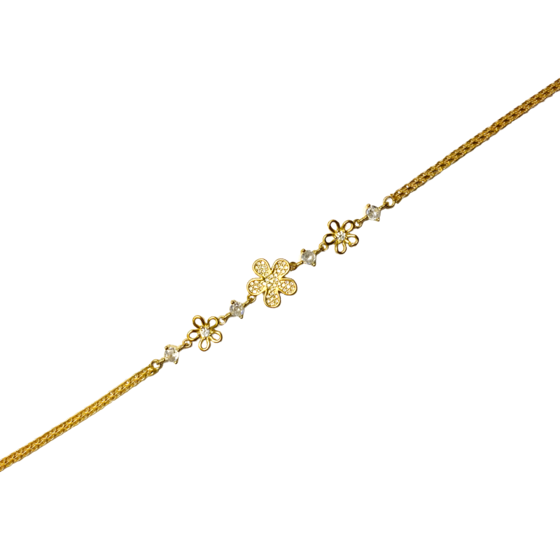 Stříbrný pozlacený náramek AG 925/1000 AGCA0403