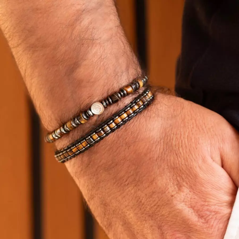 Náramok ZEADES JEALOUS MOON Tiger Eye ZMB02807