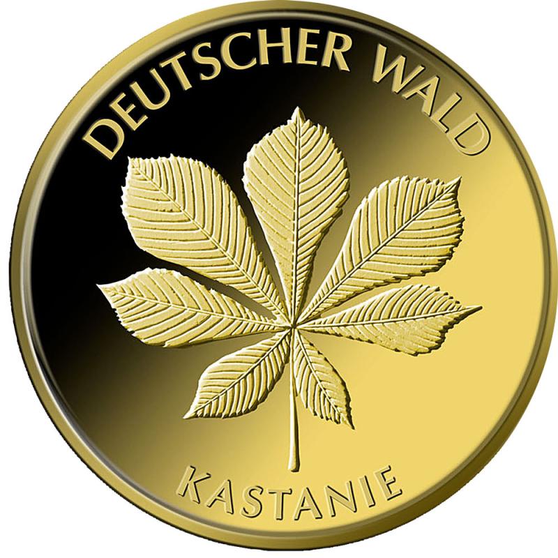 20 Euro Goldmünze Deutscher Wald - Kastanie 2014 (G)