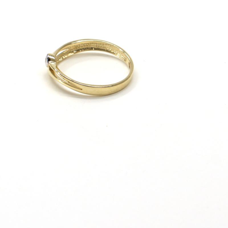 Prsten ze žluto/bílého zlata Pattic AU 585/000 1,60gr GU00701 se zirkonem