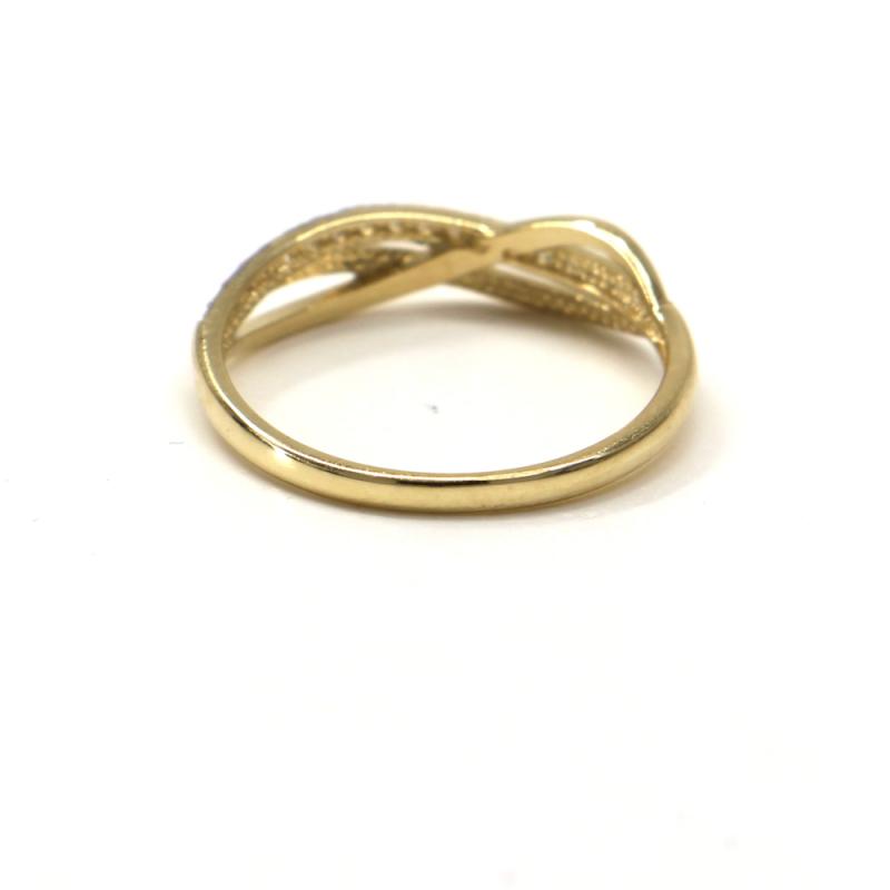 Prsten ze žlutého zlata Pattic AU 585/000 1,30 gr GU00801 se zirkony