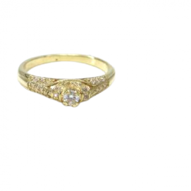 Prsten ze žlutého zlata se středovým zirkonem Pattic AU 585/000 3,40 gr, RT663001