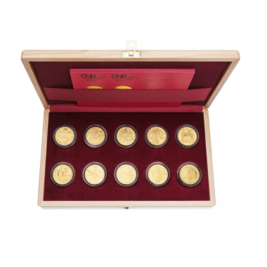 Sada zlatých mincí v etui 10 x 1/2 Oz Hrady ČNB B.K. 08112025