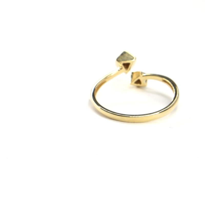 Prsten ze žlutého zlata a zirkony Pattic AU 585/000 1,80 gr, ARP052201-55