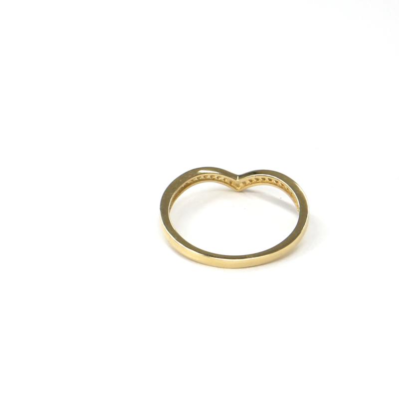 Prsten ze žlutého zlata a zirkony Pattic AU 585/000 1,05 gr ARP016001Y-52