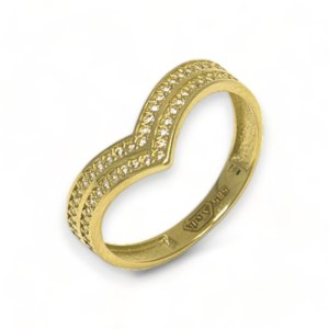 Zlatý prsteň MG AU 585/1000 1,75 gr LOOZY5001Y-53