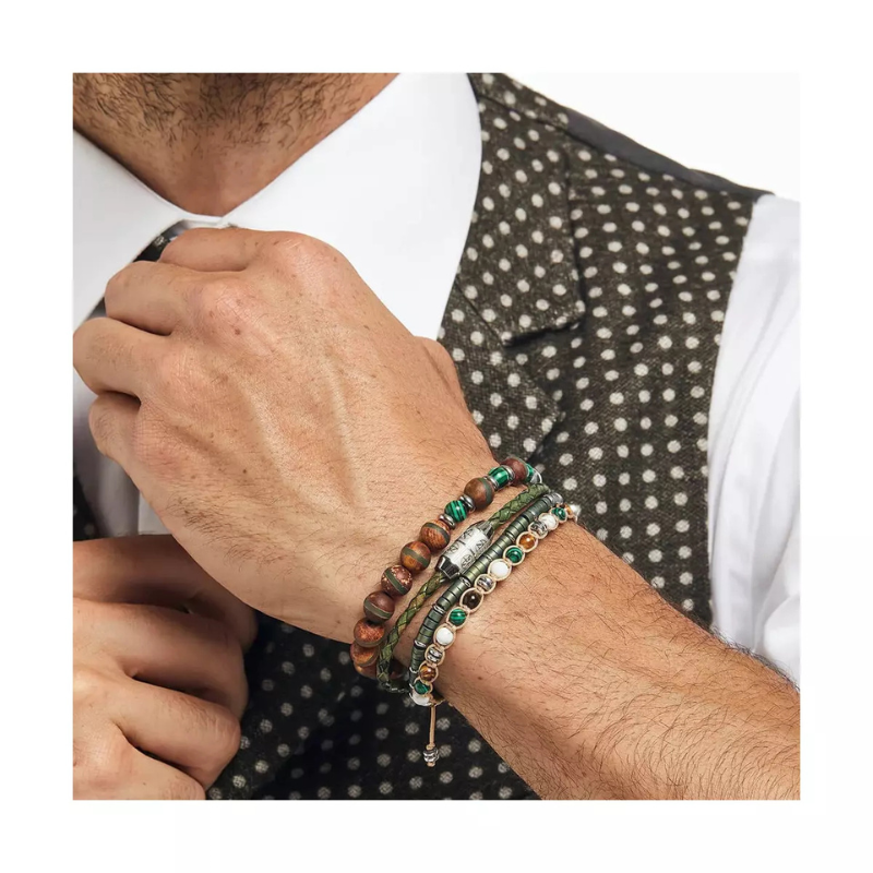 Náramek ZEADES DAMIER Green ZMB02593