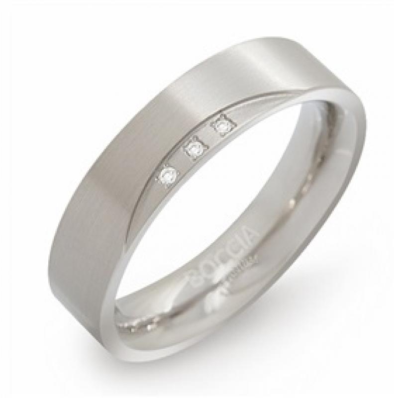 Titanový prsten BOCCIA s diamanty 0138-02
