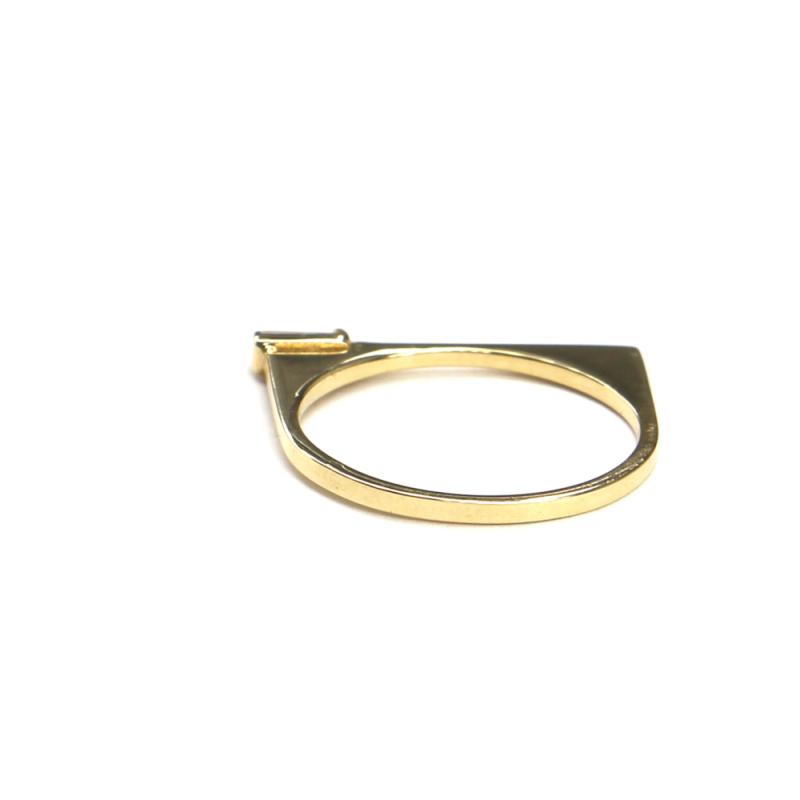 Prsten ze žlutého zlata a zirkonem AU 585/000 1,45 gr, ARP553801-53