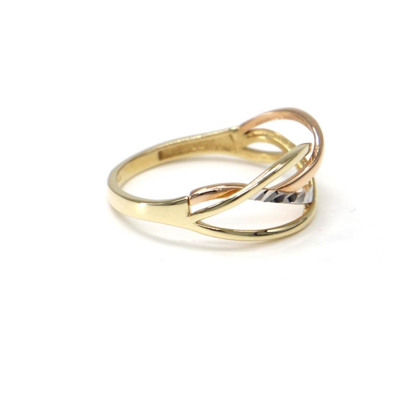 Prsten z tříbarevného zlata Pattic AU 585/000 2,00 gr, BA03401