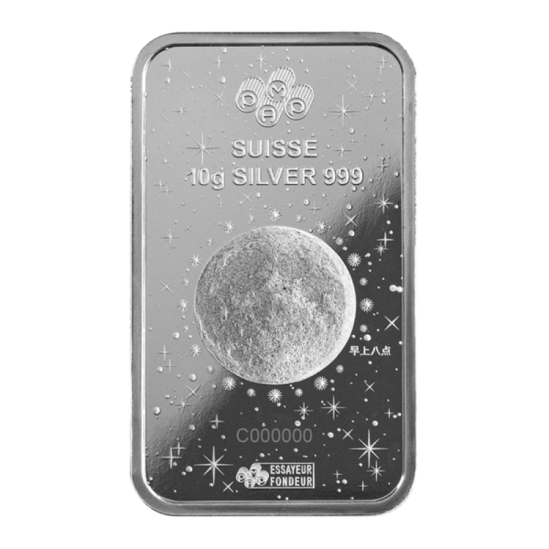 10 g PAMP strieborný zliatok Lunárna séria rok Draka SL014