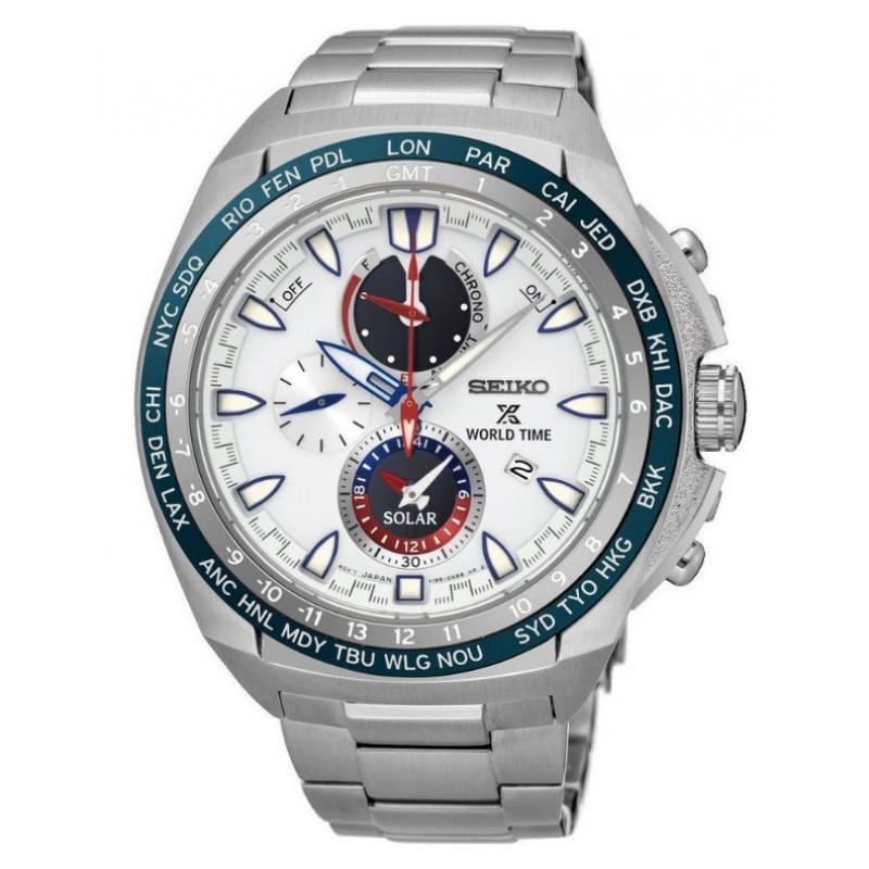 Pánske hodinky SEIKO Prospex Sea Solar World Time SSC485P1