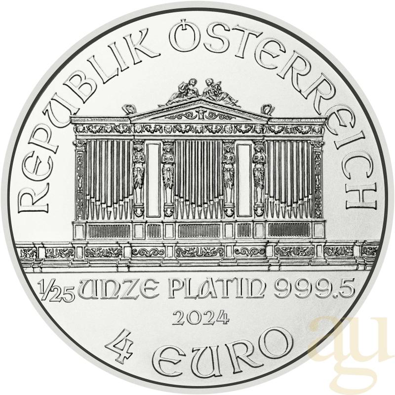 1/25 Unze Platinmünze Wiener Philharmoniker 2024