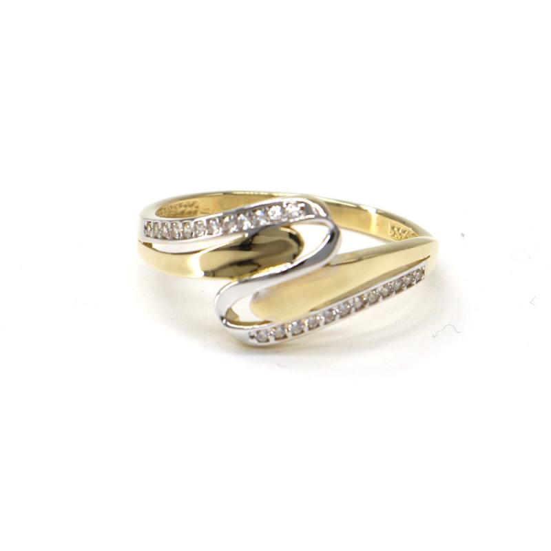 Prsten ze žlutého zlata a zirkony Pattic AU 585/000 2,05 gr PR111072601A