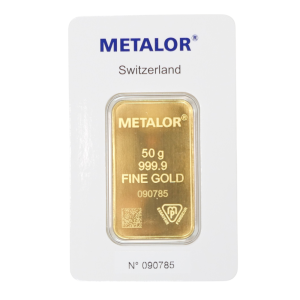Zlatý slitek 50 gram METALOR