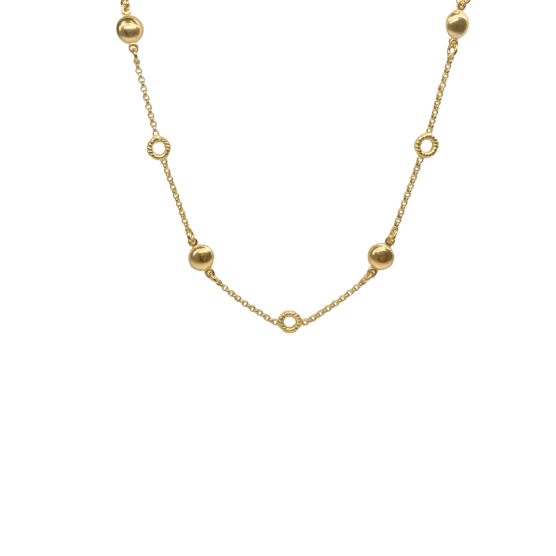 Stříbrný pozlacený náhrdelník AG 925/1000 AGNI605302