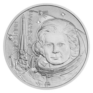 Strieborná minca Mliečna dráha - Prvá žena vo vesmíre proof 12210