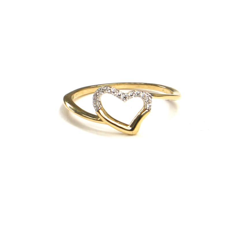 Prsten ze žlutého zlata a zirkony Pattic AU 585/000 1,45 gr, ARP049201-54