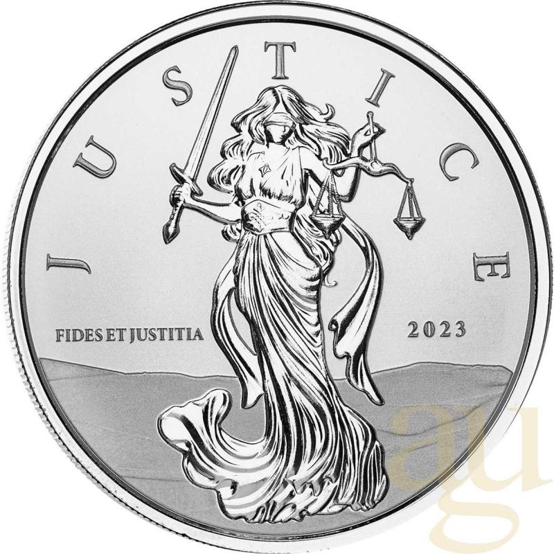 1 Unze Silbermünze Gibraltar Lady Justice 2023