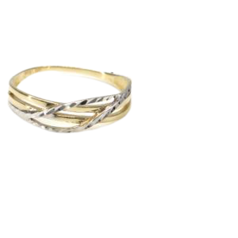 Prsten z dvoubarevného zlata Pattic AU 585/000 1,75 gr, PR111413901-61