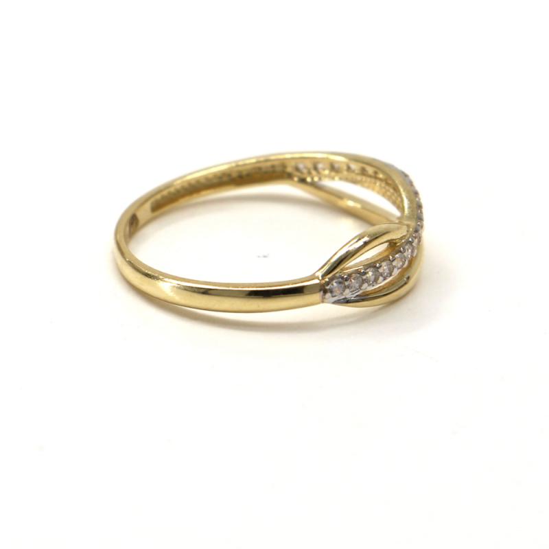 Prsten ze žlutého zlata Pattic AU 585/000 1,30 gr GU00801 se zirkony