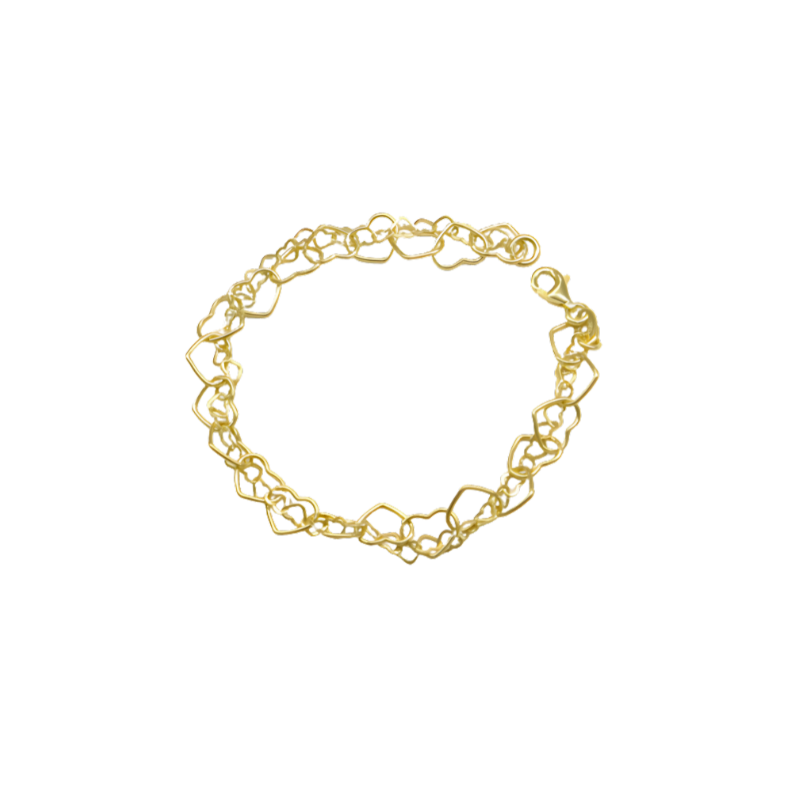 Stříbrný pozlacený náramek AG 925/1000 AGNI228903