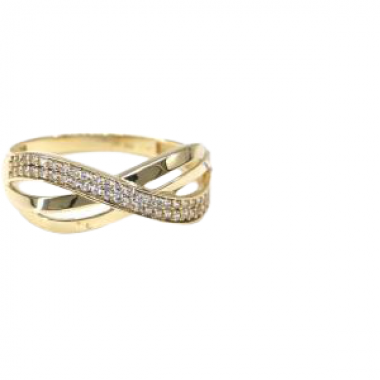 Prsten ze žlutého zlata a zirkony Pattic AU 585/000 2,52 gr, PR111072201-62