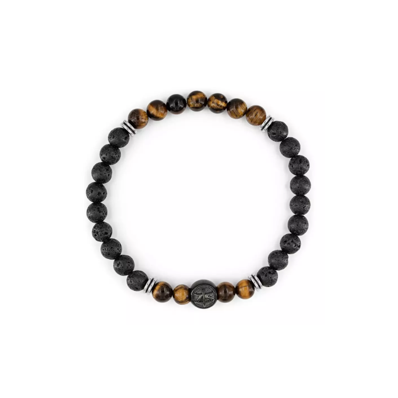 Náramok ZEADES TOGO Tiger Eye Lava ZMB02624