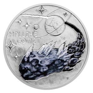 Strieborná minca Mliečna dráha - Halleyova kométa proof 12198