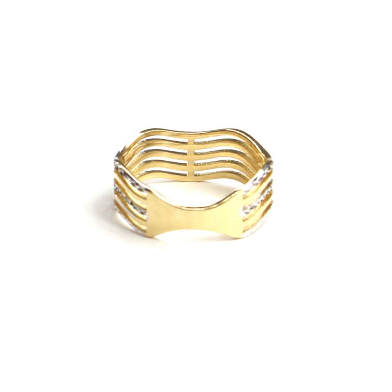 Prsten z dvoubarevného zlata Pattic AU 585/000 2,55 gr, ARP666601-55