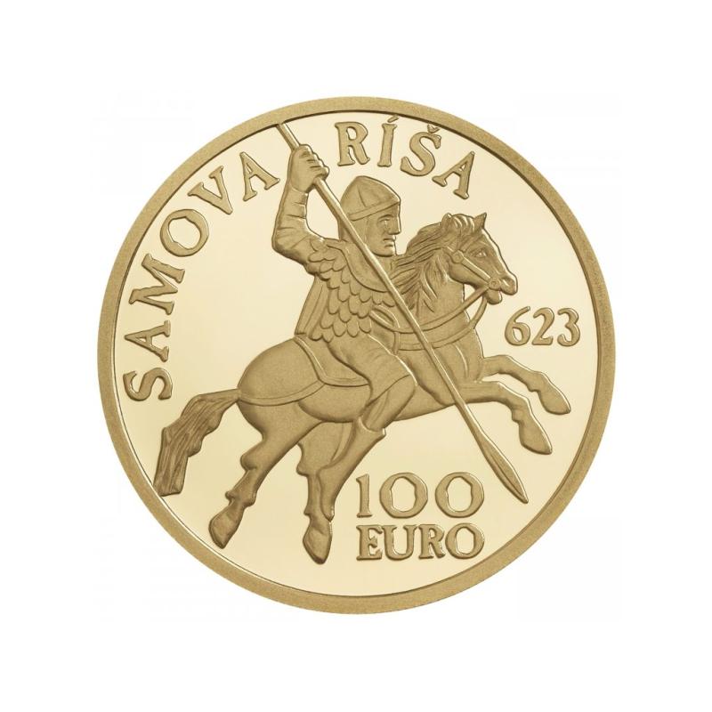 2023-ZPM 100 eur Vznik Samovej říše 1400.výročie PROOF 10672
